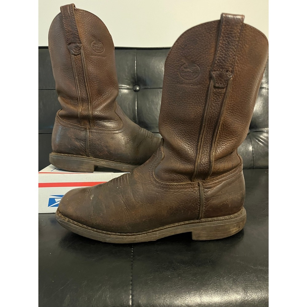 Georgia Boot Mens Brown Leather 10.75 Wellington‎ Work Boots G117031 Size 8.5 M